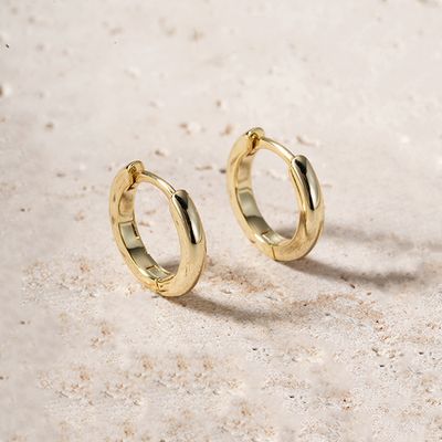 Halo Huggie Hoops Gold